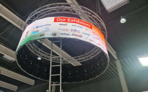 alquiler pantalla led circular mwc barcelona